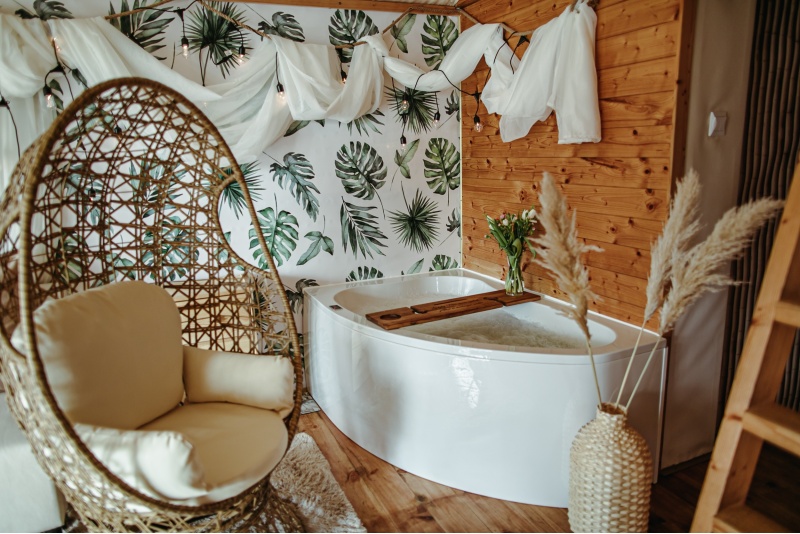 Viešnagė su pusryčiais nameliuose Herbals & SPA 2 asmenims Mielne