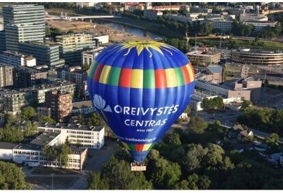 Privatus skrydis oro balionu dviems virš Vilniaus arba Trakų