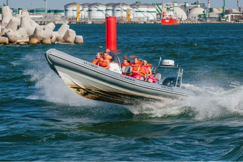 Ekstremalus plaukimas greitaeigiu kateriu į jūrą su „Sea Safari“