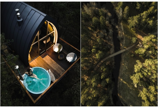 Nakvynė bungale 4 metrus virš žemės – „Jungle SPA“