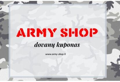 Parduotuvės „Army Shop“ dovanų čekis