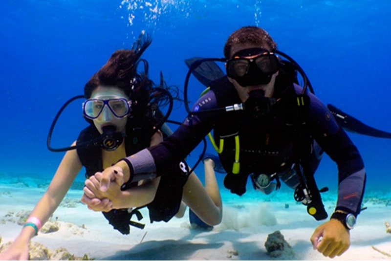 Pažintinis nėrimas dviem su „Scuba Druskininkai“