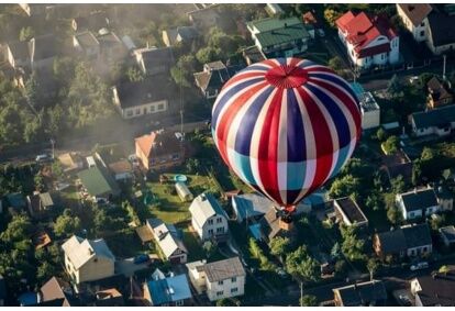 Skrydis oro balionu su „Padangių nuotykių“ komanda virš Panevėžio apylinkių