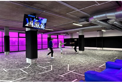 Žaidimas virtualios realybės arenoje Klaipėdoje