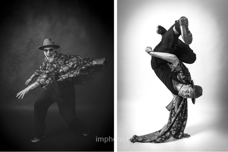 Juodai balta ir spalvota fotosesija be fotografo studijoje „Im photo“ Rygoje