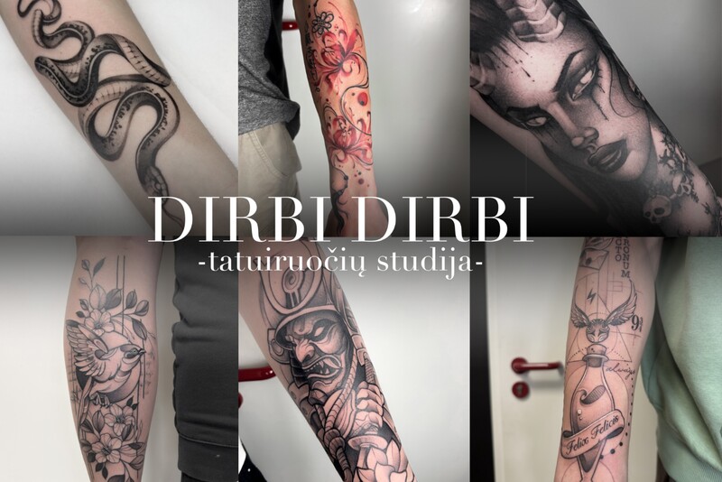 Tatuiruočių studijos „DirbiDirbi tattoo“ Šiauliuose dovanų čekis