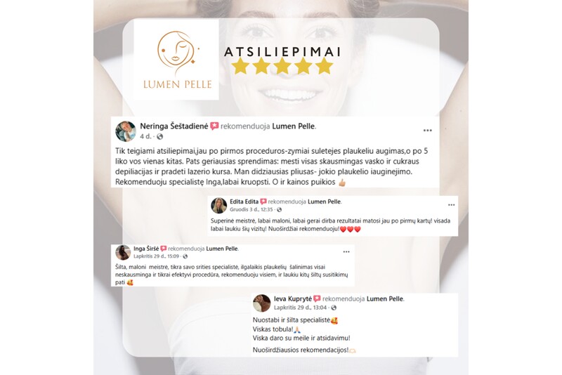 Plaukelių šalinimas lazeriu vyrams pažastų ir pečių srityse Kaune