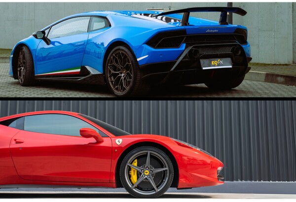 Išbandyk Ferrari 458 V/S Lamborghini Huracan Performante kelyje pasirinktame mieste