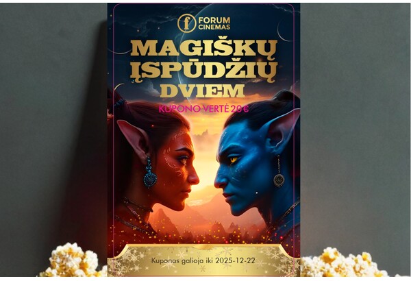 Kino kuponas „Forum Cinemas“ dviem