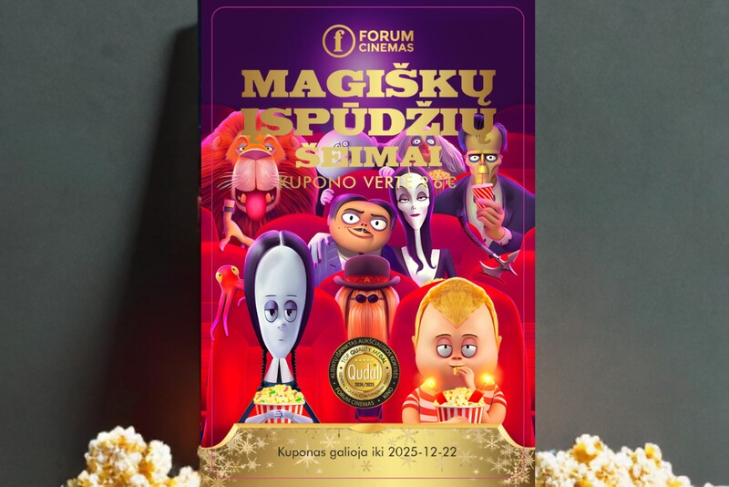 Kino dovanų kuponas „Forum Cinemas“ šeimai