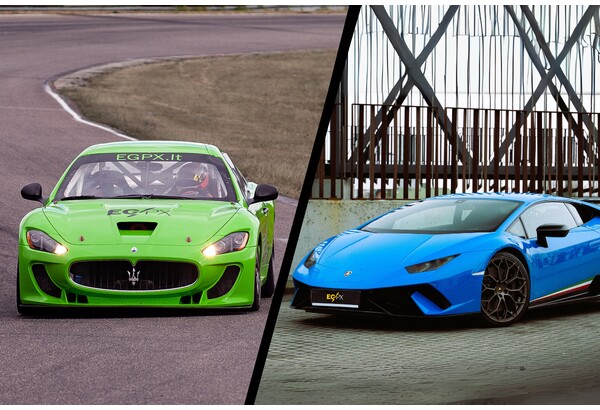 Išbandyk Maserati GT V/S Lamborghini Huracan Performante Nemuno žiede