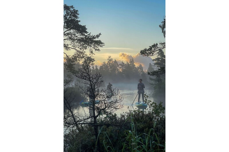 Saulėlydis ant irklentės (SUP) Kemerių pelkėje kartu su „Fab Adventures“