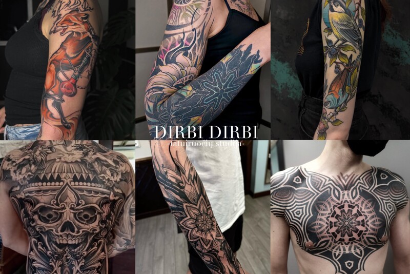 Tatuiruočių studijos „DirbiDirbi tattoo“ Šiauliuose dovanų čekis