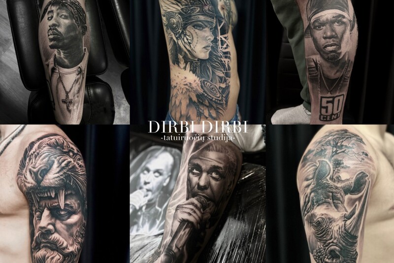 Tatuiruočių studijos „DirbiDirbi tattoo“ Šiauliuose dovanų čekis