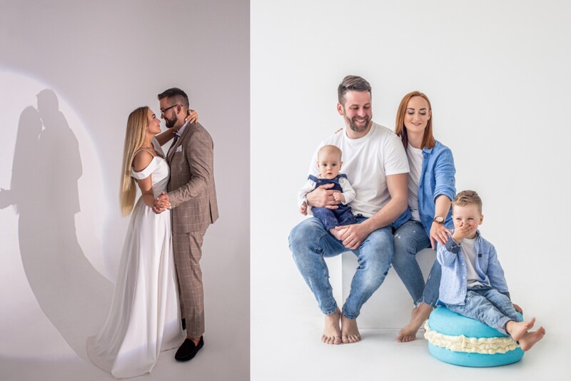 Profesionali poros ar šeimos fotosesija studijoje su „NEL fotografija“ Kaune