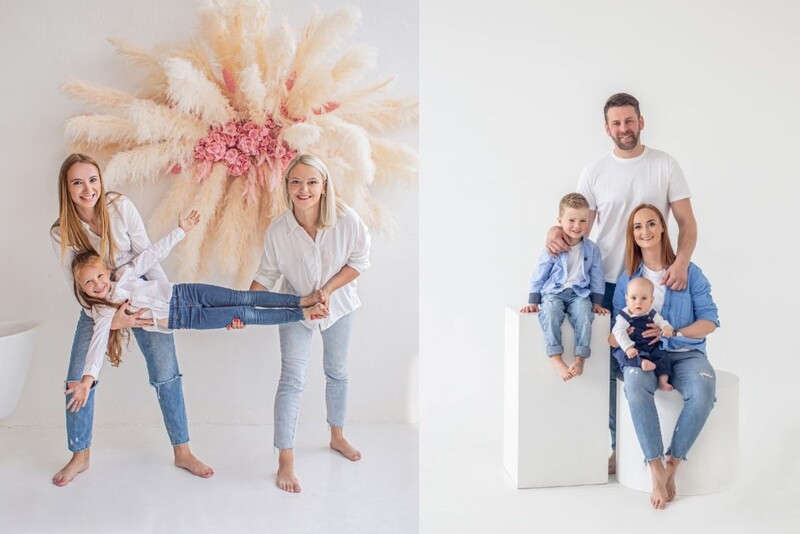 Profesionali poros ar šeimos fotosesija studijoje su „NEL fotografija“ Kaune