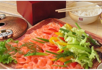 Lašišos gaminimo ritualas „Shabu-Shabu“ dviem Kaune
