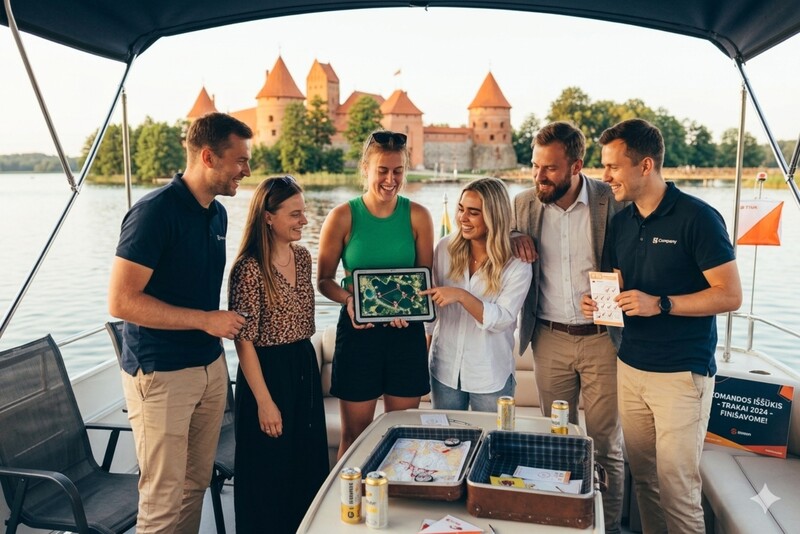 Interaktyvus žaidimas laive Trakuose 2-12 asmenų