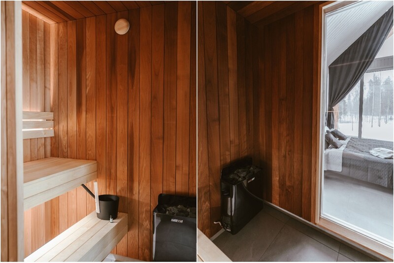 Nakvynė „Sniegi design cabin“ su poilsiu saunoje ir sūkurinėje vonioje