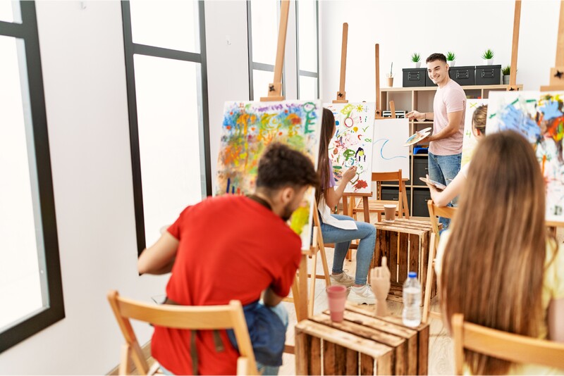 Tapybos užsiėmimas grupei „Vakaras spalvose“ Kaune