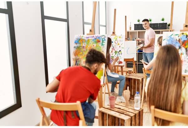 Tapybos užsiėmimas grupei „Vakaras spalvose“ Kaune