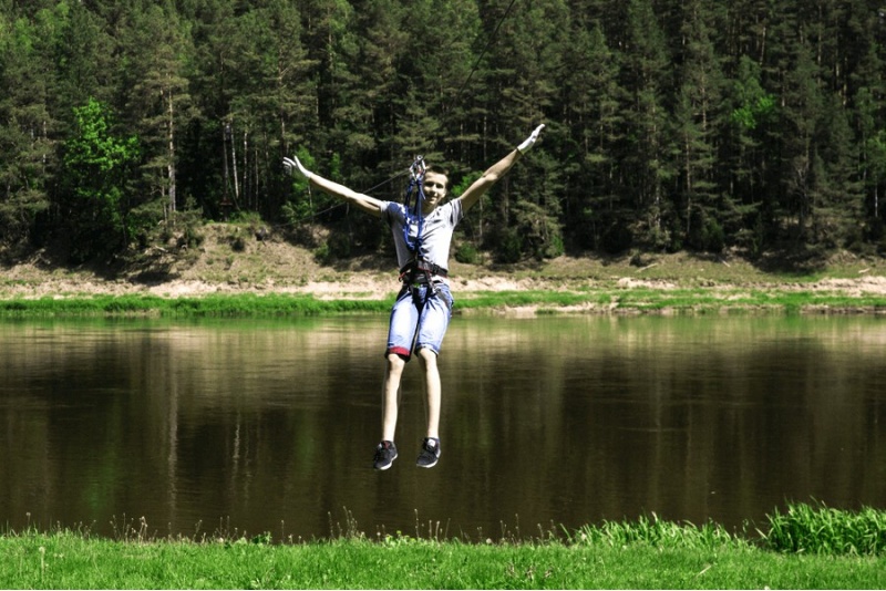 Didysis skrydis per Nemuną „Tarzanijoje“