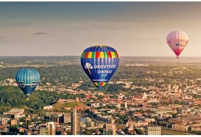 Skrydis oro balionu virš pasirinkto miesto su „Oreivystės centro“ oreiviais