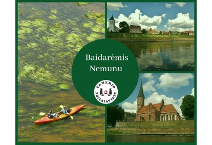 Pažintinis plaukimas baidare Nemunu Kauno rajone