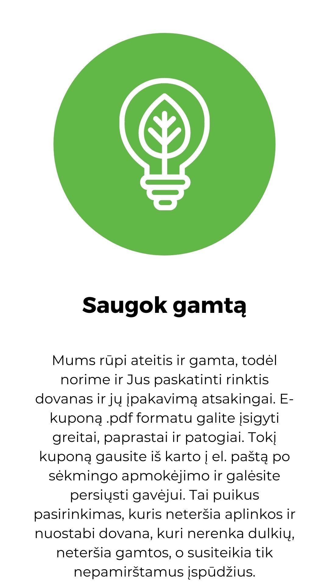 Saugok gamtą