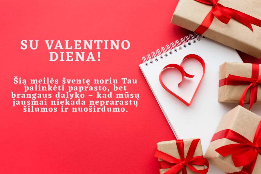 Valentino dienos atvirukai su žodžiais